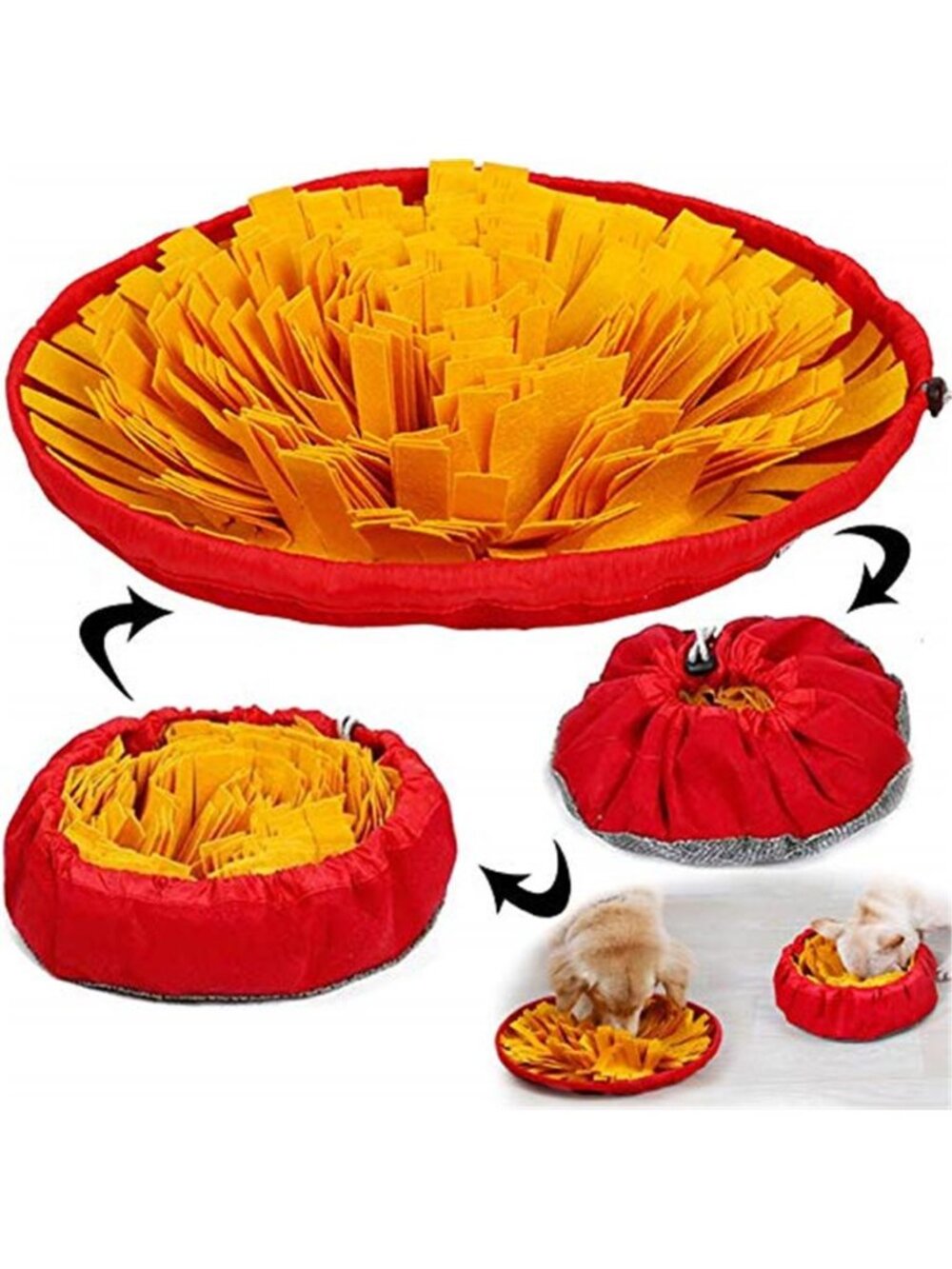 New Pet Snuffle Mat for Dogs, Interactive Feed Game for Boredom, Encourages